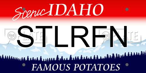 STLRFN Idaho License Plate