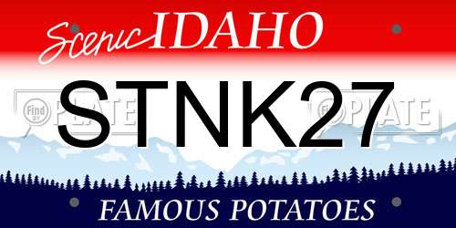 STNK27 Idaho License Plate