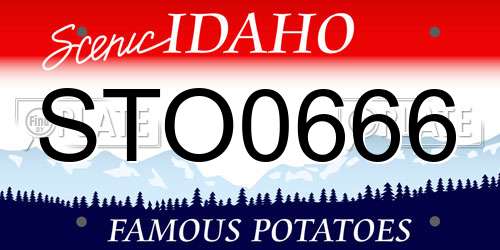 STO0666 Idaho License Plate