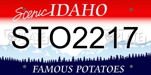 STO2217 Idaho License Plate