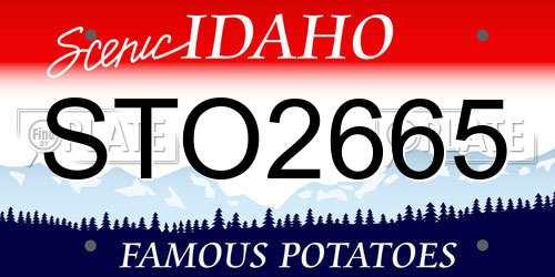 STO2665 Idaho License Plate