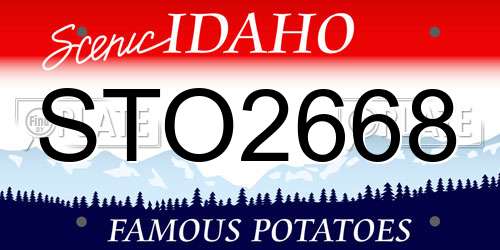 STO2668 Idaho License Plate