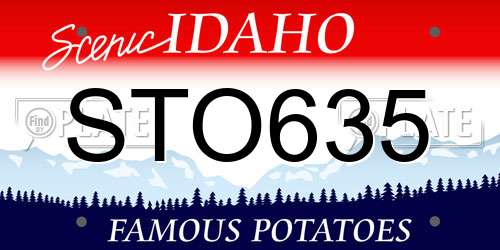 STO635 Idaho License Plate
