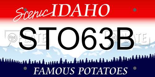 STO63B Idaho License Plate