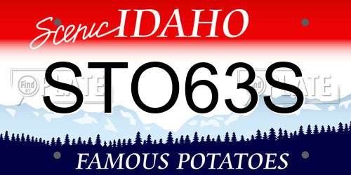 STO63S Idaho License Plate