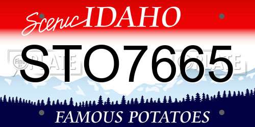 STO7665 Idaho License Plate