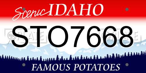STO7668 Idaho License Plate