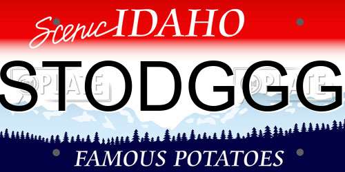 STODGGG Idaho License Plate