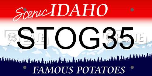 STOG35 Idaho License Plate
