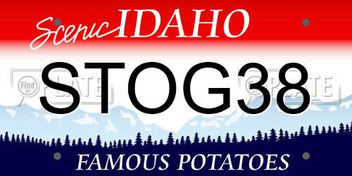 STOG38 Idaho License Plate