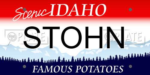 STOHN Idaho License Plate
