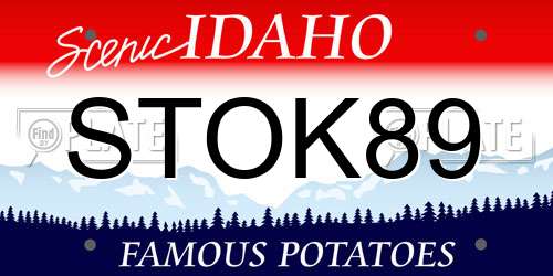 STOK89 Idaho License Plate
