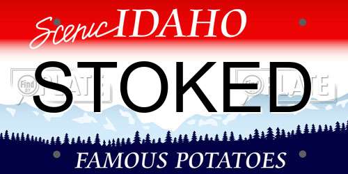 STOKED Idaho License Plate