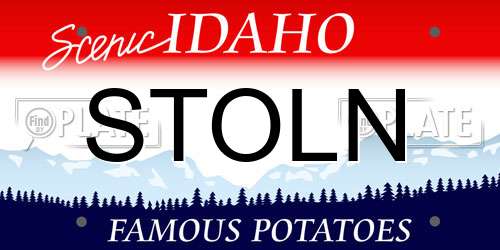 STOLN Idaho License Plate