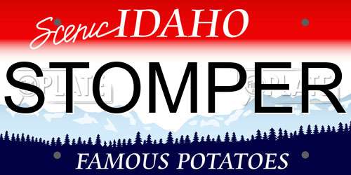 STOMPER Idaho License Plate