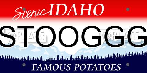 STOOGGG Idaho License Plate