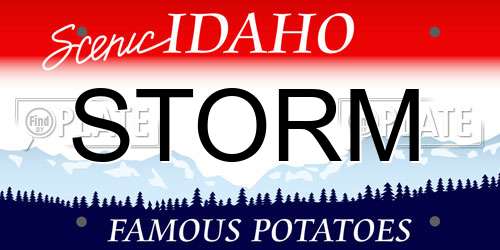 STORM Idaho License Plate