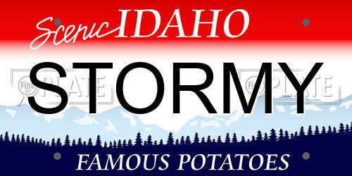 STORMY Idaho License Plate