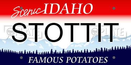 STOTTIT Idaho License Plate