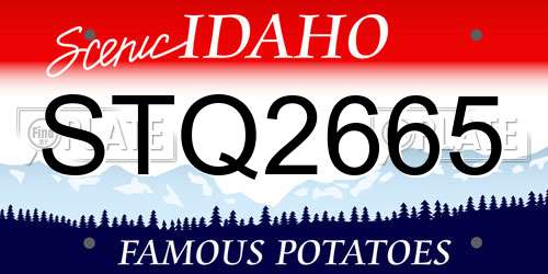 STQ2665 Idaho License Plate