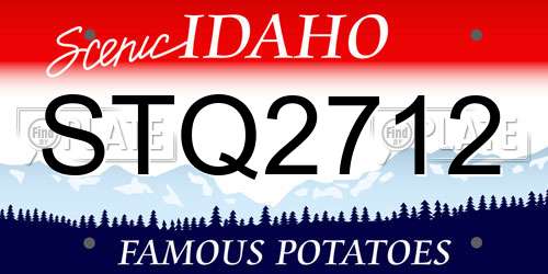 STQ2712 Idaho License Plate
