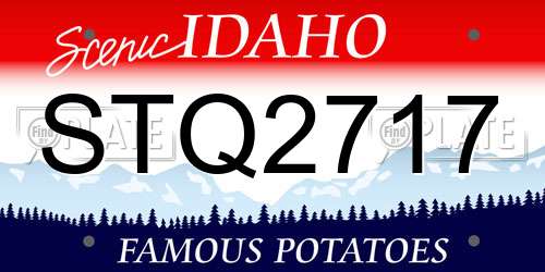 STQ2717 Idaho License Plate