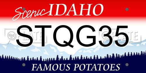 STQG35 Idaho License Plate