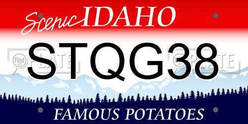 STQG38 Idaho License Plate