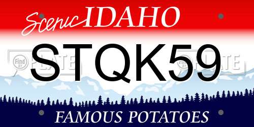 STQK59 Idaho License Plate