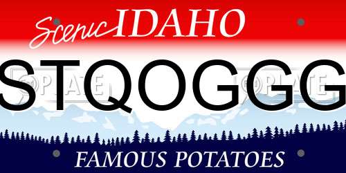 STQOGGG Idaho License Plate