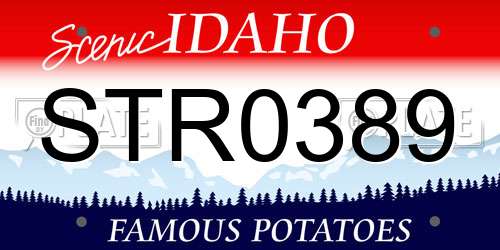 STR0389 Idaho License Plate