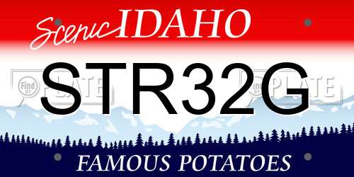 STR32G Idaho License Plate