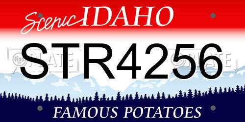 STR4256 Idaho License Plate