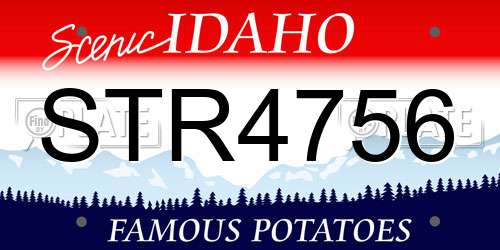 STR4756 Idaho License Plate