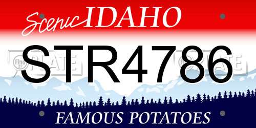 STR4786 Idaho License Plate