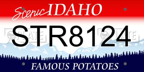 STR8124 Idaho License Plate
