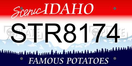 STR8174 Idaho License Plate