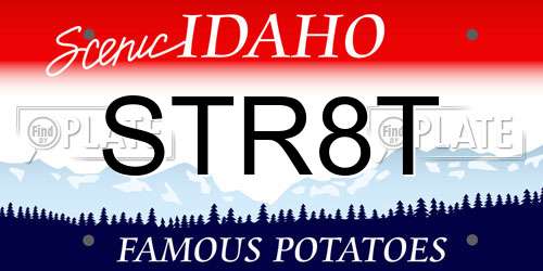 STR8T Idaho License Plate