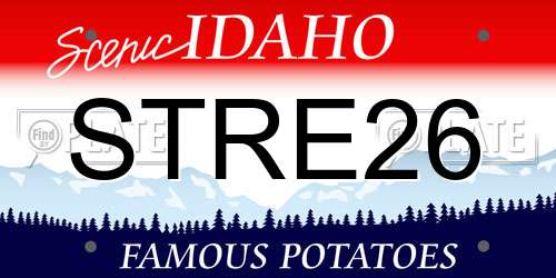 STRE26 Idaho License Plate