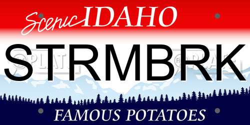 STRMBRK Idaho License Plate