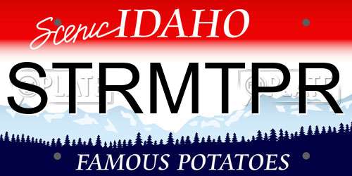 STRMTPR Idaho License Plate