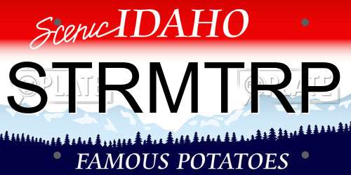 STRMTRP Idaho License Plate