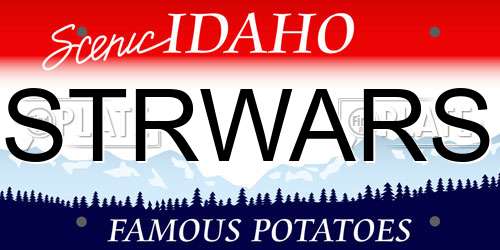 STRWARS Idaho License Plate