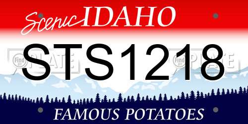 STS1218 Idaho License Plate