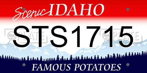 STS1715 Idaho License Plate
