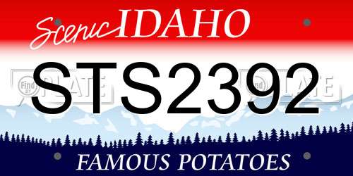 STS2392 Idaho License Plate