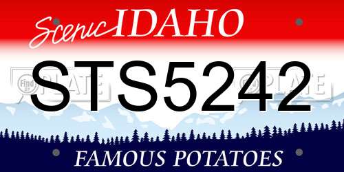 STS5242 Idaho License Plate