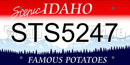STS5247 Idaho License Plate