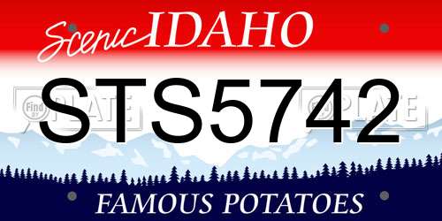 STS5742 Idaho License Plate