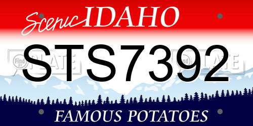STS7392 Idaho License Plate